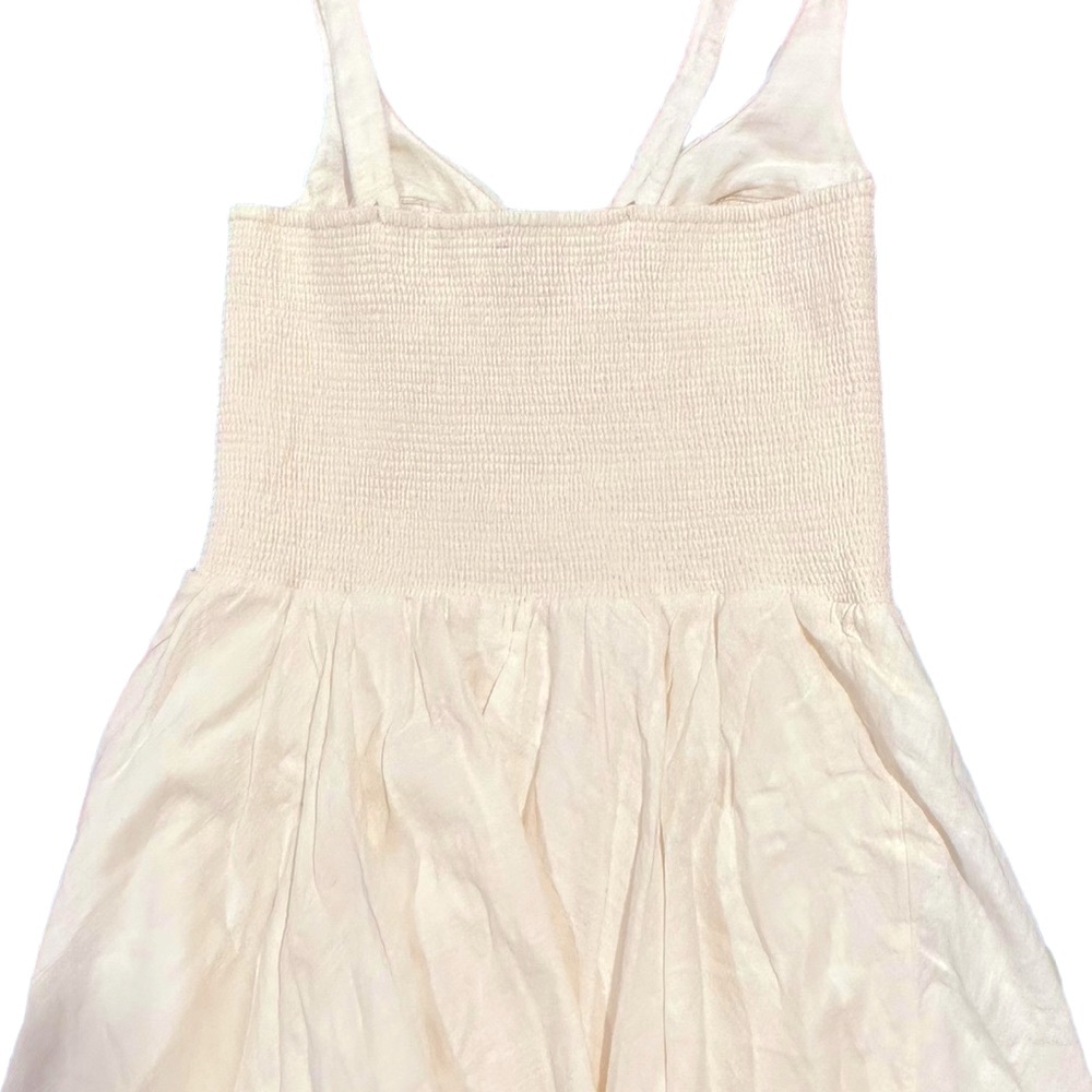 Free People Delilah Nilla Cream Shorts Skirt Romper Corset Smocked NWT New XL - Picture 4 of 11